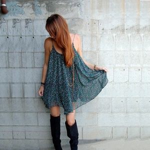 Blu Moon U-Back Babydoll Tank Floral Dress Size 1